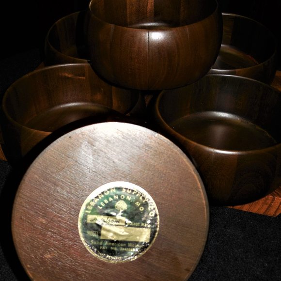Lebanon Supply Company Dining Walnut Bowls Salad Bowls Original